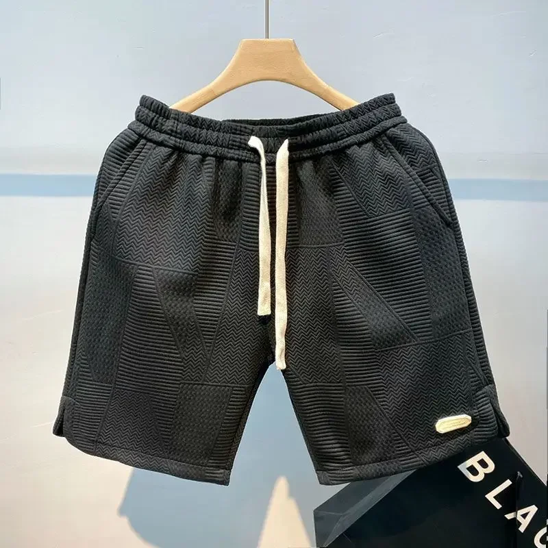 Men shorts 2024 Summer Running Shorts for Men Casual Jogging Sport Short Pants Wave Pattern Drawstring Loose Gym Sports Shorts