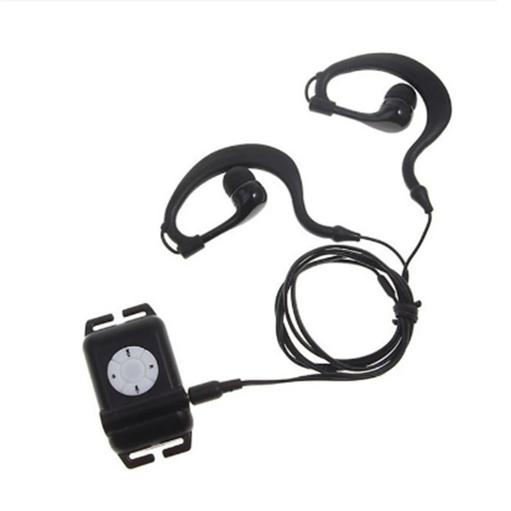 T35C Mp3 for Swimming Waterproof MP3 Player with Earphone FM Mp3 for Surfing Wearing Type Earphone Clip Mp3 Player(4GB)