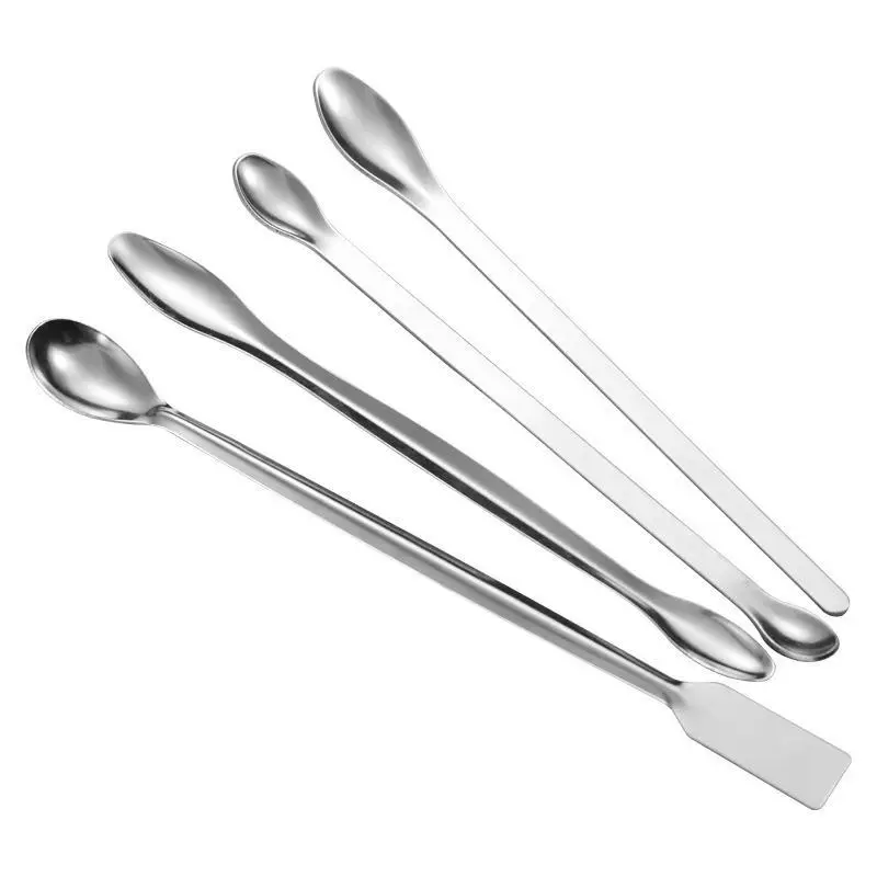 Heavy Duty Stainless Steel Medicinal Spoon Double Head Design for Industrial Lab Pharmacy Home Medicine Distribution Use