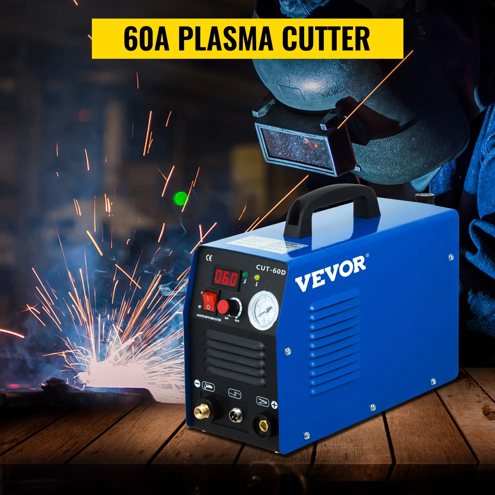 VEVOR 40A 50A 60A HF Air Plasma Cutter DIY 12/14/16mm Cutting Thinkness Inverter IGBT Metal Repairing Machine Welding Equipment