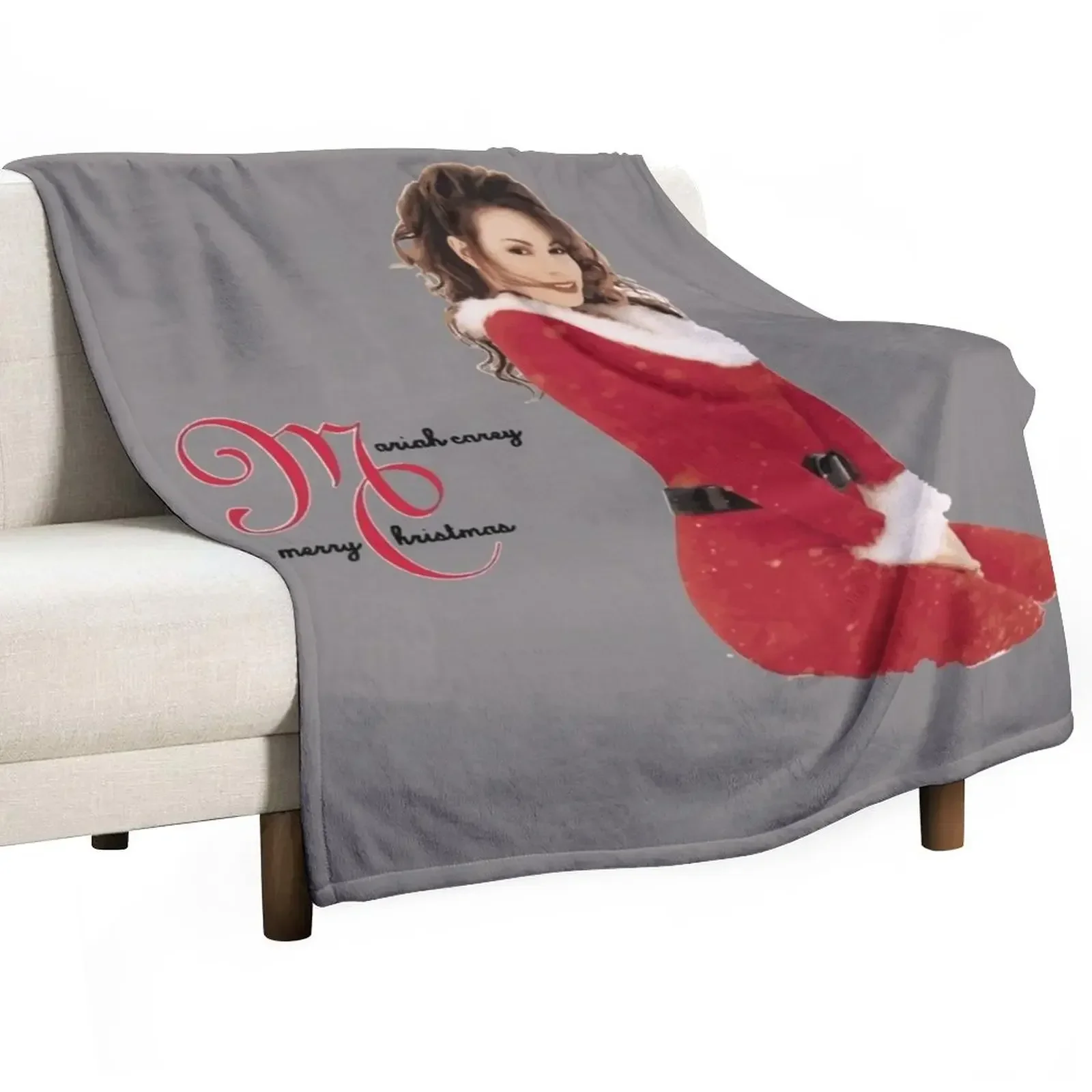 

Mans Mariah Carey Merry Christmas Throw Blanket Luxury Designer Soft Plaid Blankets