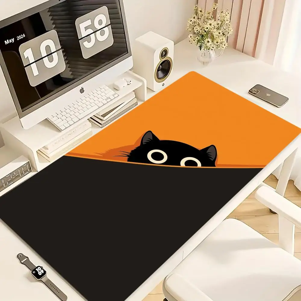 Funny Cartoon cat Mouse Pad Large Computer Office Game Table Mats XXL Rubber Anti-slip Gaming Keyboard Mousepads Long Desk Pads