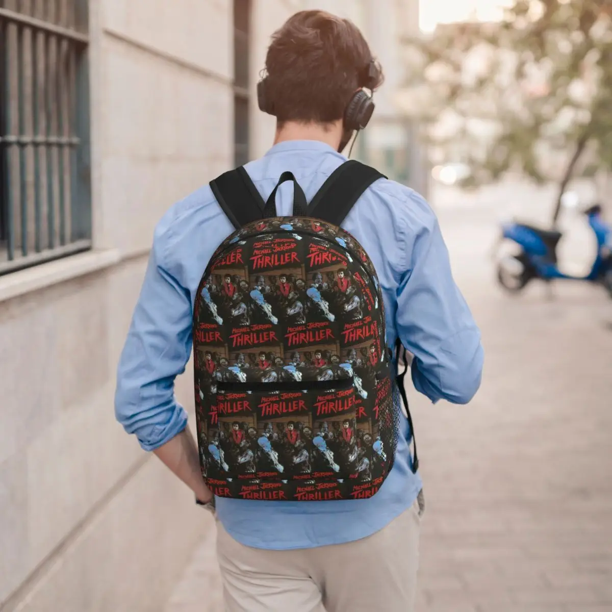 

Pop Music Michael J-Jackson Backpack Student BookBag Kids School Bag Laptop Shoulder Bags for Men Women
