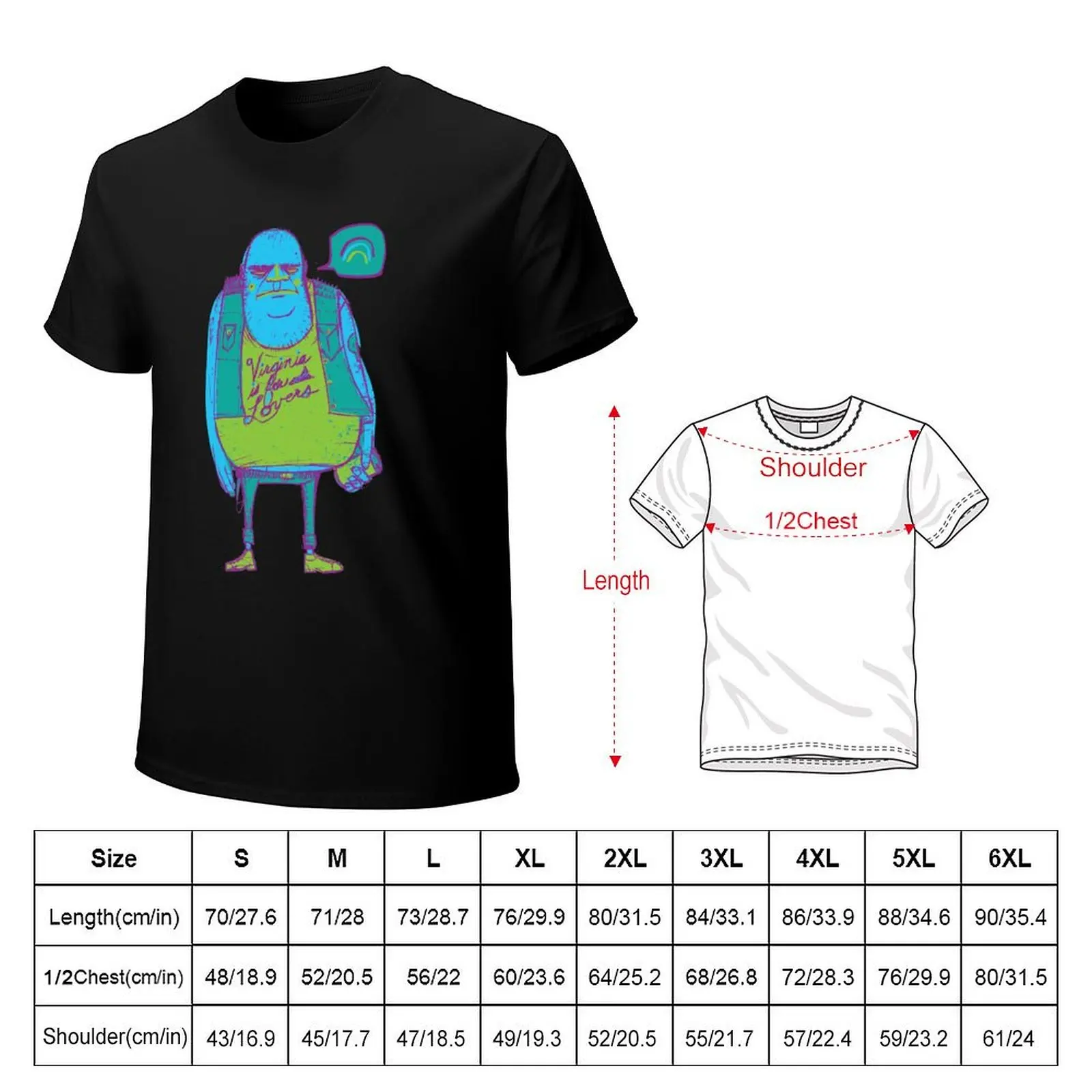 Virginia T-Shirt Basic Simple Design Short Sleeve Shirt