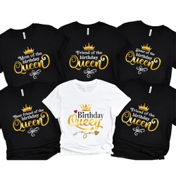 T-shirt Birthday Queen Graphic Printed T Shirt Birthday Party Women Short Sleeve Tshirt Fashion Casual Woman Tee Birthday Shirts