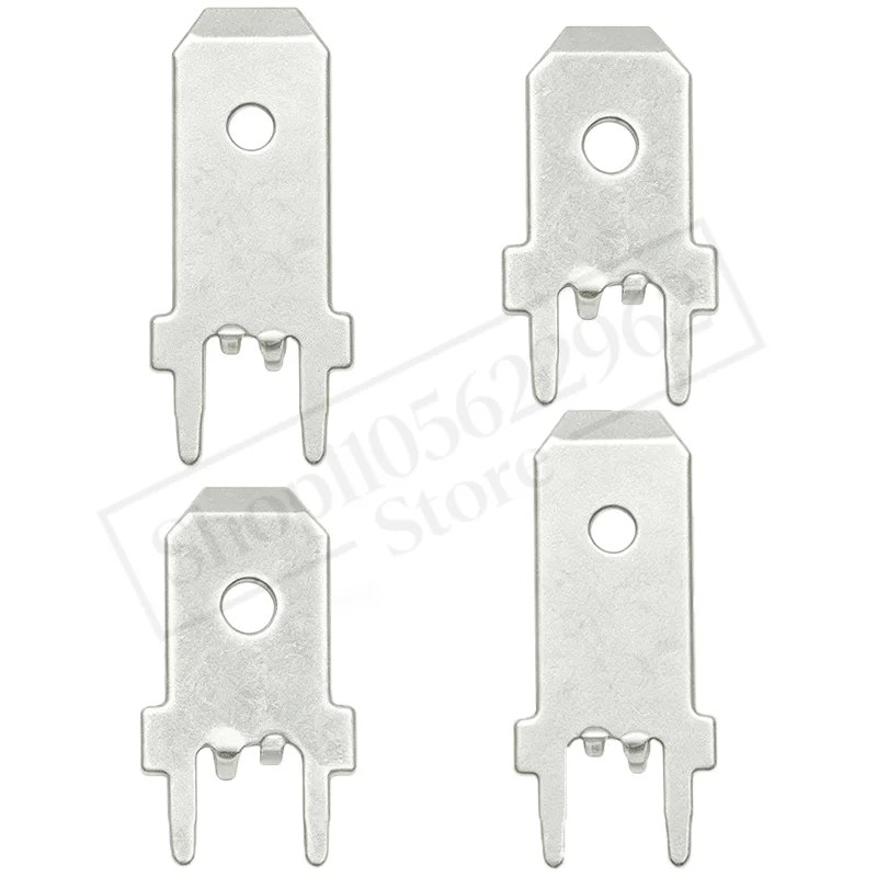 100PCS 4.8/6.3MM Direct Insertion Solder Sheet H-Type Anti Reverse Plug Pads Positioning Sheet PCB Board Solder Terminals