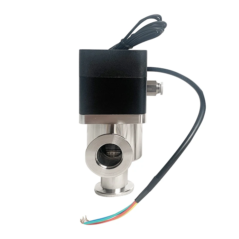 High Vacuum Stainless Steel Angle Valves CF/KF Manual Operated for Gas