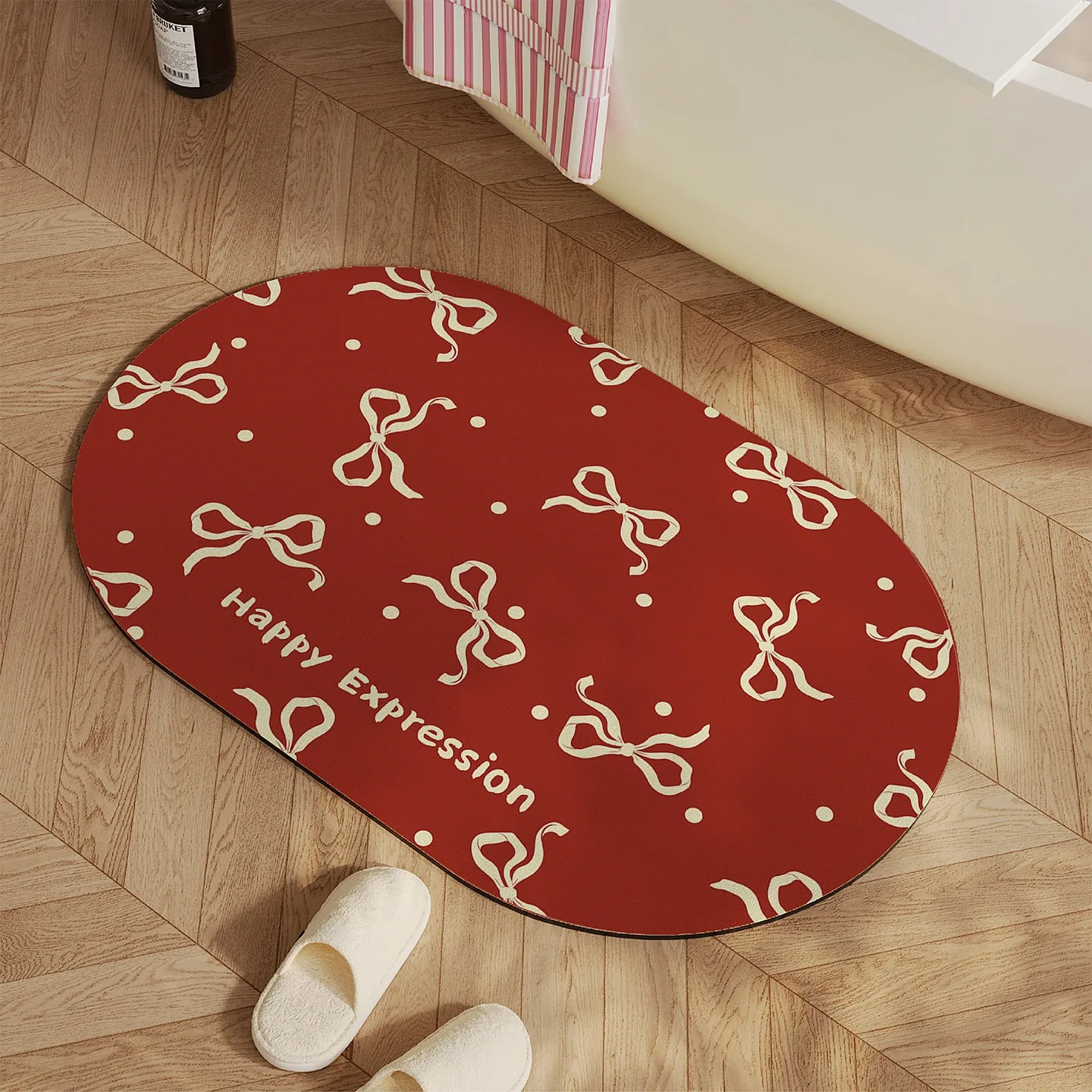 

Bow-knot Diatom Mud Bathroom Mat Non-slip Absorbent Quick-drying Doormat Home Decoration Carpet 러그 Alfombra De Baño שטיח אמבטיה