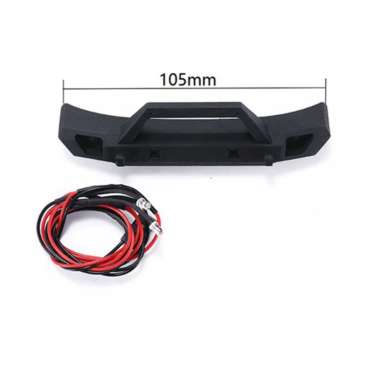 RC Car Front Bumper with LED Light for Xiaomi Suzuki Jimny 1/16 RC Car Upgrade Parts Trim Accessories Black