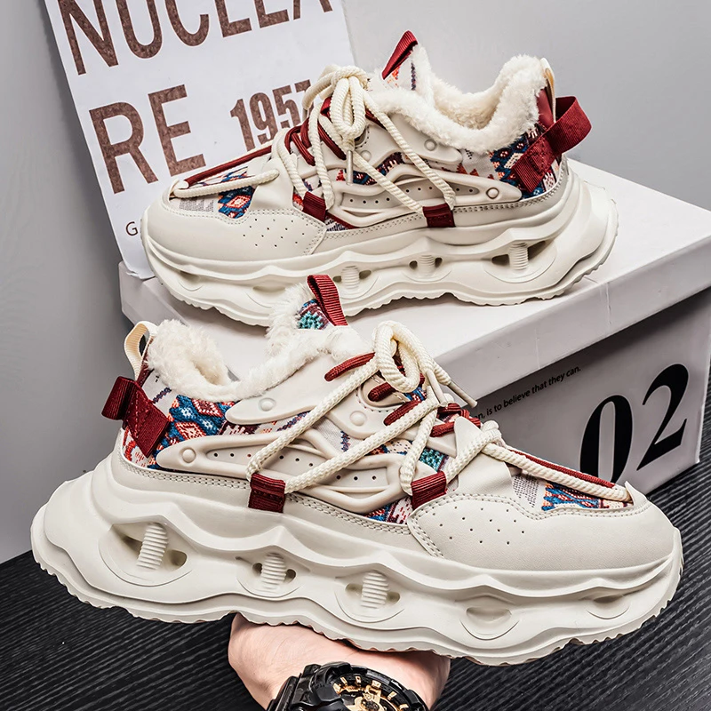 

Походная нескользящая водонепроницаемая морозостойкая теплая дорожная обувь, зимняя зимняя обувь на хлопковой подкладке, мужская и женская повседневная обувь