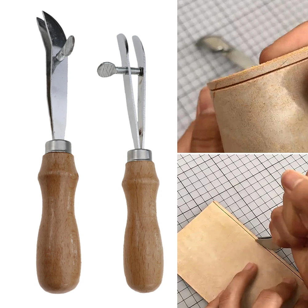 Adjustable Leather Edge Stitching Groover Leather Craft Groove Gouge DIY Handmade Cutting Hand Trimming Leather Craft Tool