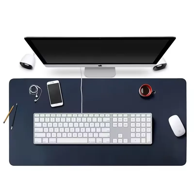 70x35cm Large Size Office Home Desk Protector Mat Royal Blue Mouse Pad PU Leather Suede Waterproof Keyboard Pad Gaming Mousepad