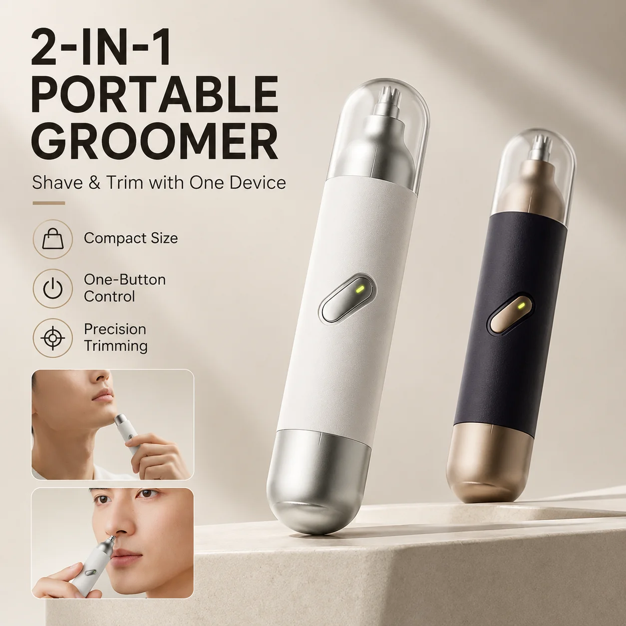 2-in-1 Bart- und Nasenhaarschn – Men'S Grooming Nose Hair Trimmer Bewertung und Preis