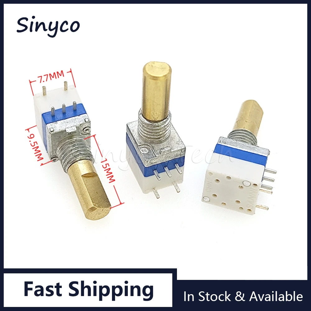 

2PCS Interphone Potentiometer With Switch B103 B10K A103 A10K Volume Switch Interphone Accessories Fit For Bao Feng Handle 15mm