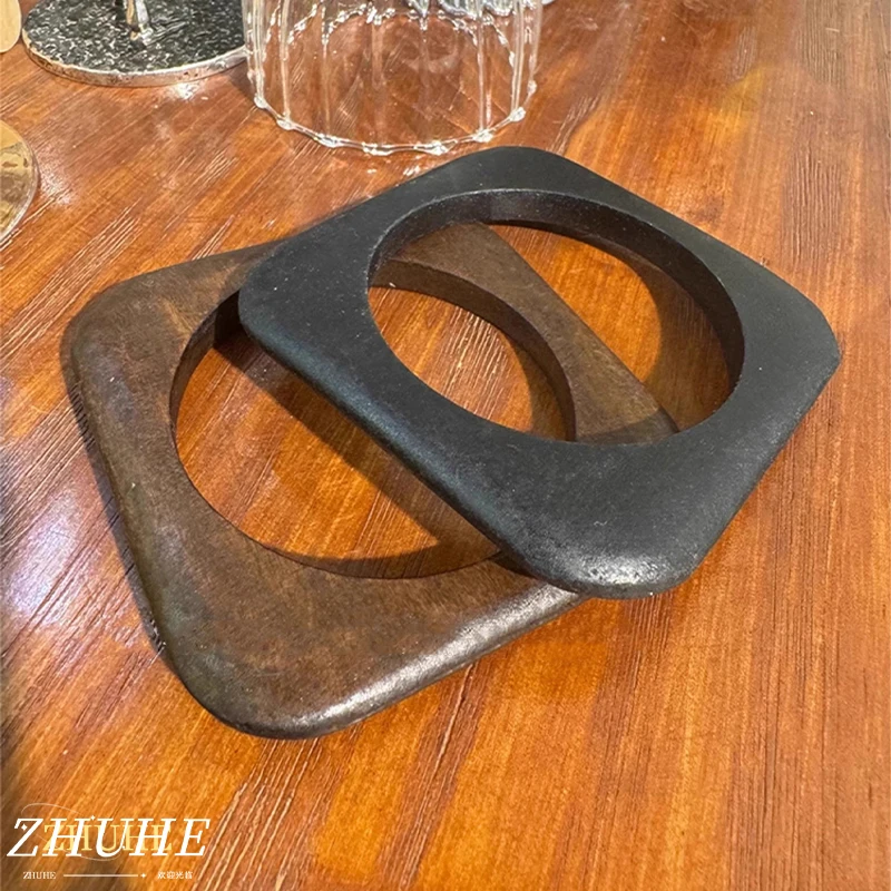 

The Multi-layer Stacked Geometric Light Luxury Wooden Bracelet With A Retro Style Is A Jewelry Accessory For Women