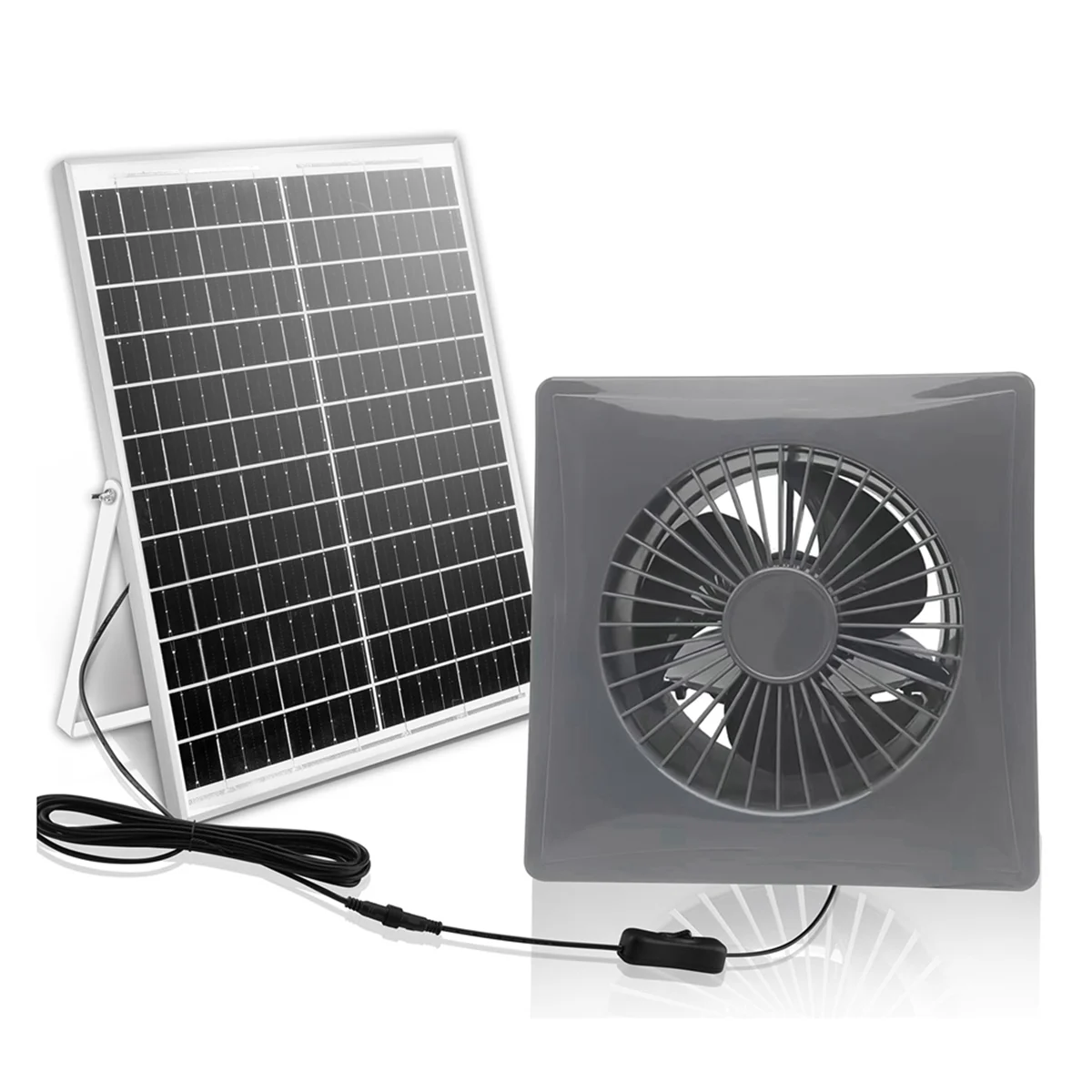 Abgn nova energia 4 Polegada ventilador solar silencioso de alta velocidade com painel 8w galpão exaustor solar para galhetes, estufas, galpões a