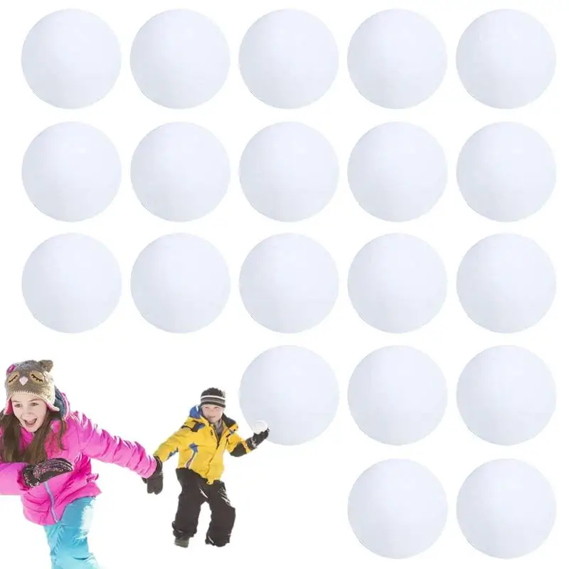 20pcs Snow Balls Indoor Soft Snow 5cm Fake Balls Soft Snow Fake Balls for Kids Christmas Winter Holiday Snow Fight Toss Game