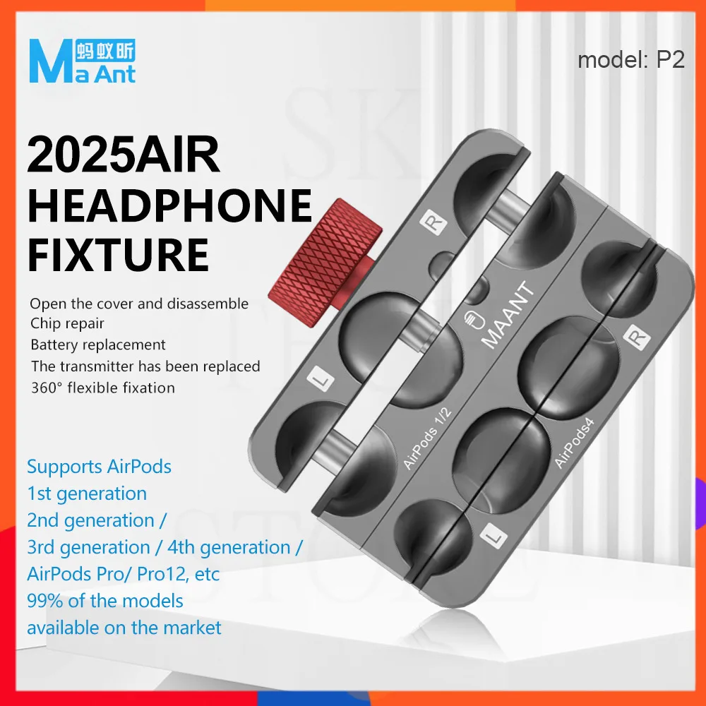 

2025 AIR High-Quality Headphone Fixture with 360° Flexible Rotation Precise Clamping and Support for Multiple AirPods Models