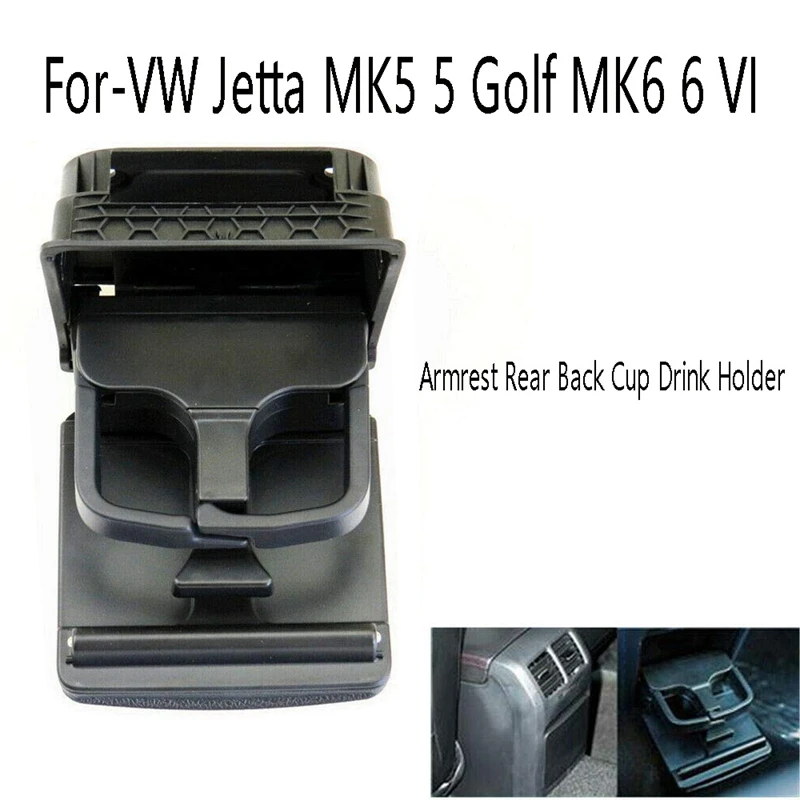 

Central Console Armrest Rear Back Cup Drink Holder For-Jetta MK5 5 Golf MK6 6 VI 1K0862532 1K0862532C