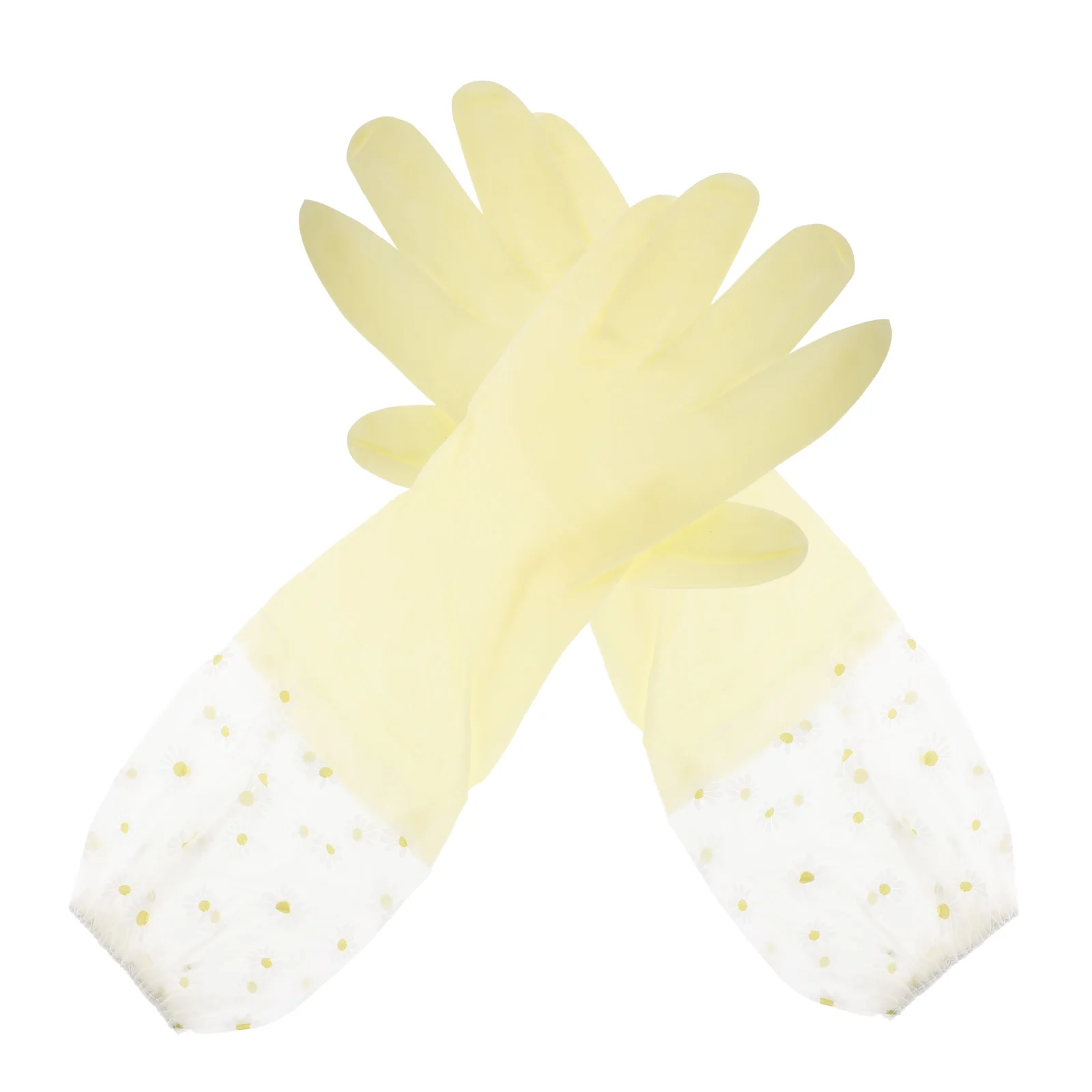 

2 Pairs Gloves Long Rubber Cleaning Kitchen Reusable Heavy Reusable Gloves For Cleaning Duty Nonslip Hygienic Protection