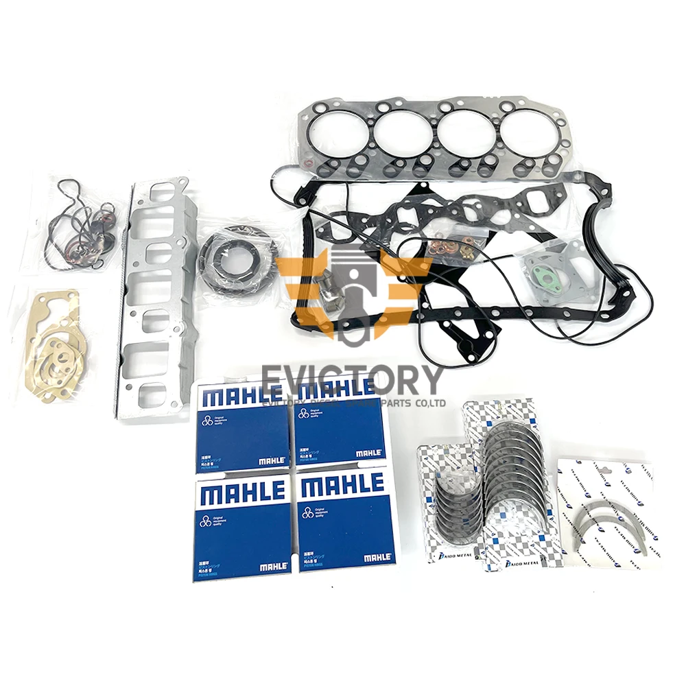 EV For D-max engine repair kit 4JH1 4JH1T 4JH1-TC piston +piston ring+ cylinder liner +full gasket kit +main/con rod bearing