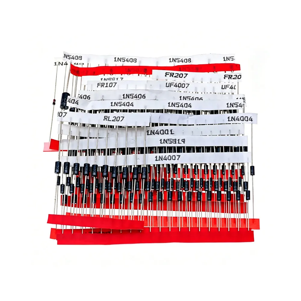 240PCS Schottky Diode Kit 14Values Rectifier Diodes 1N4148 1N4001 1N4004 1N4007 1N5404 1N5406 1N5408 RL207 UF4007 FR107 FR207