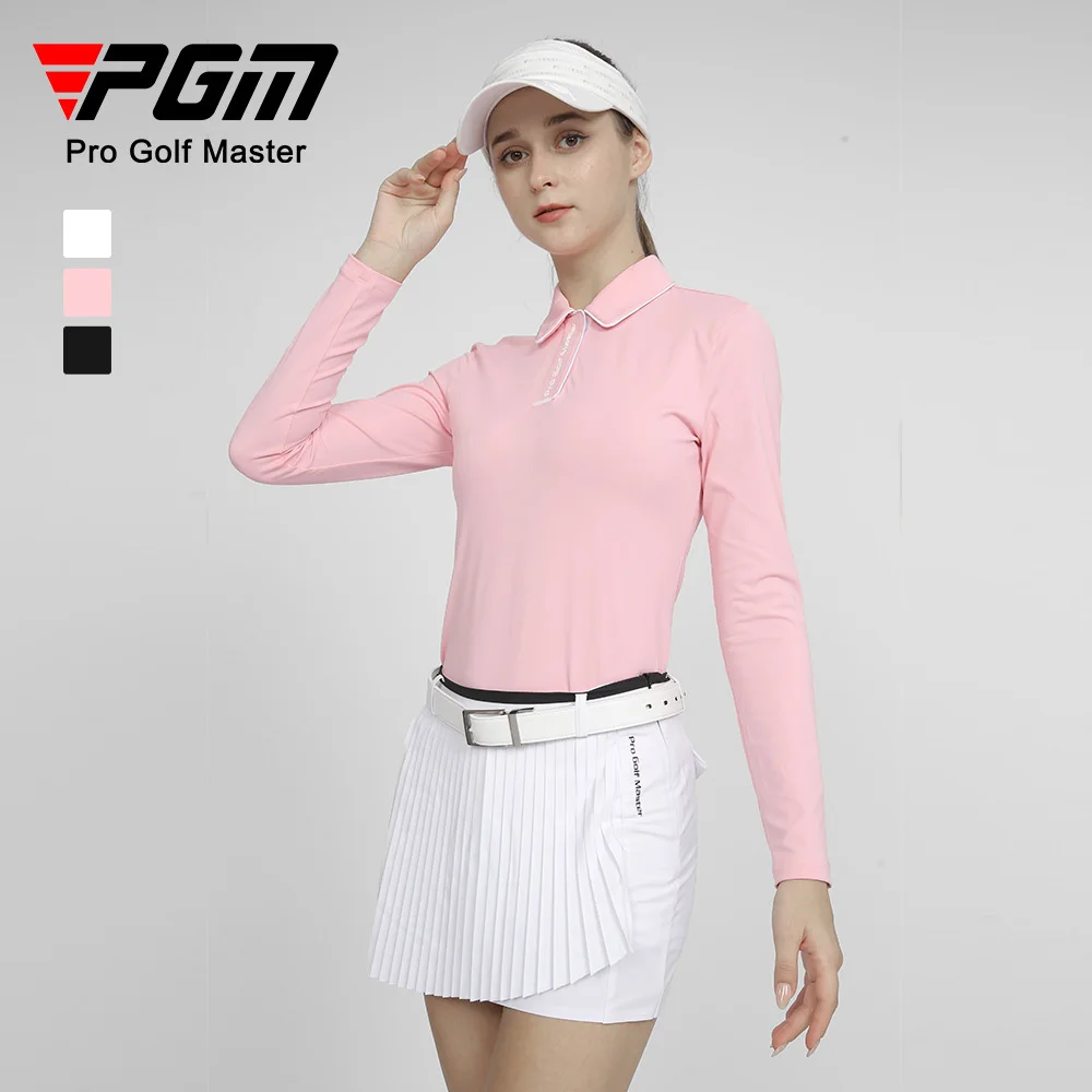 

PGM Golf Apparel Women's Outdoor Casual Long Sleeve Top Letter Embroidery Sportswear Quick Drying Gym Jogging Sport Fitness