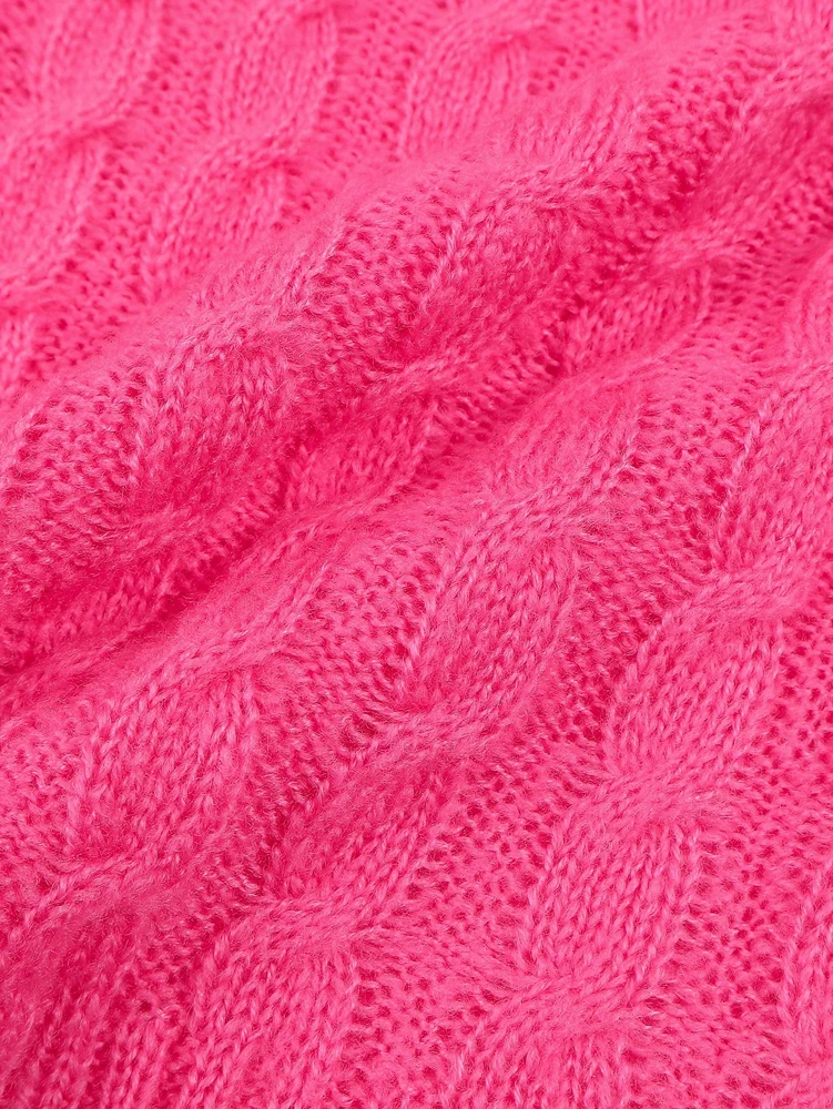 Осень/зима, новые поступления, мягкий и нежный стиль для похудения, универсальный, модный роскошный вязаный кардиган для женщин