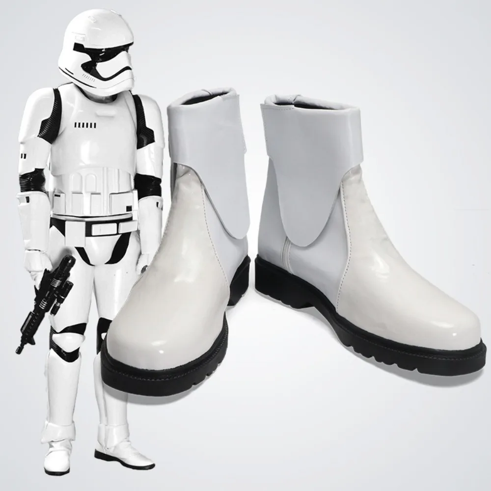 ร้านยูคอสเพลย์ รองเท้าคอสเพลย์นักรบขาว รองเท้าคอสเพลย์อนิเมะ รองเท้าบูท อุปกรณ์ประกอบชุดฮาโลวีน