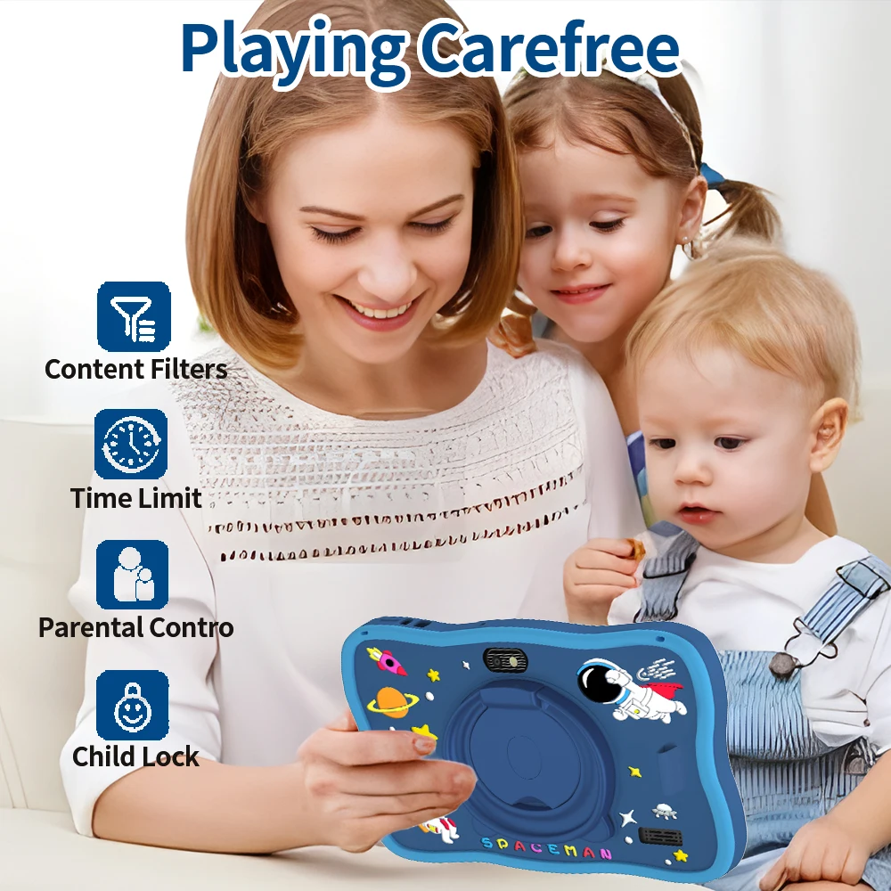 Original New Cartoon Android Gaming Tablet 4GB RAM 64 ROM Suitable for Children's Tablets as Birthday Gifts Android 9 System