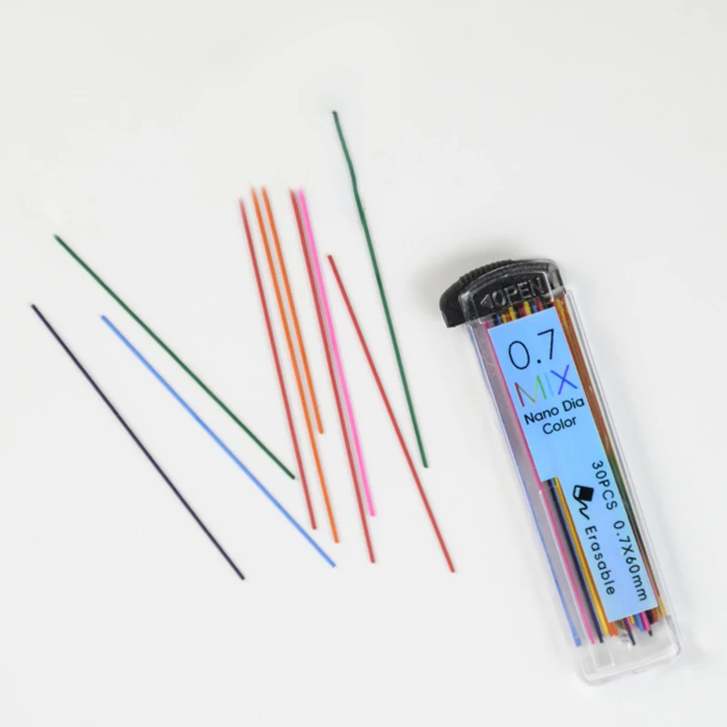 0.7mm Colored Automatic Lead Refill HB Graphite Lead Art Sketch Painting Pencil Leads Stationery