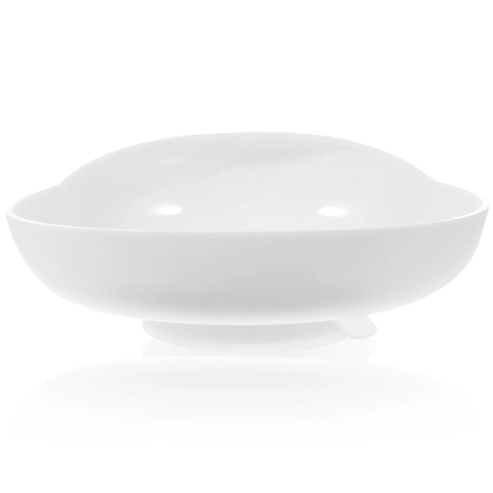 Plastic Suction Bowl for Seniors Lightweight Non-Skid Base Scoop Edge Design Elder Dining Bowl Self-Feeding Dish Sprinkle Proof