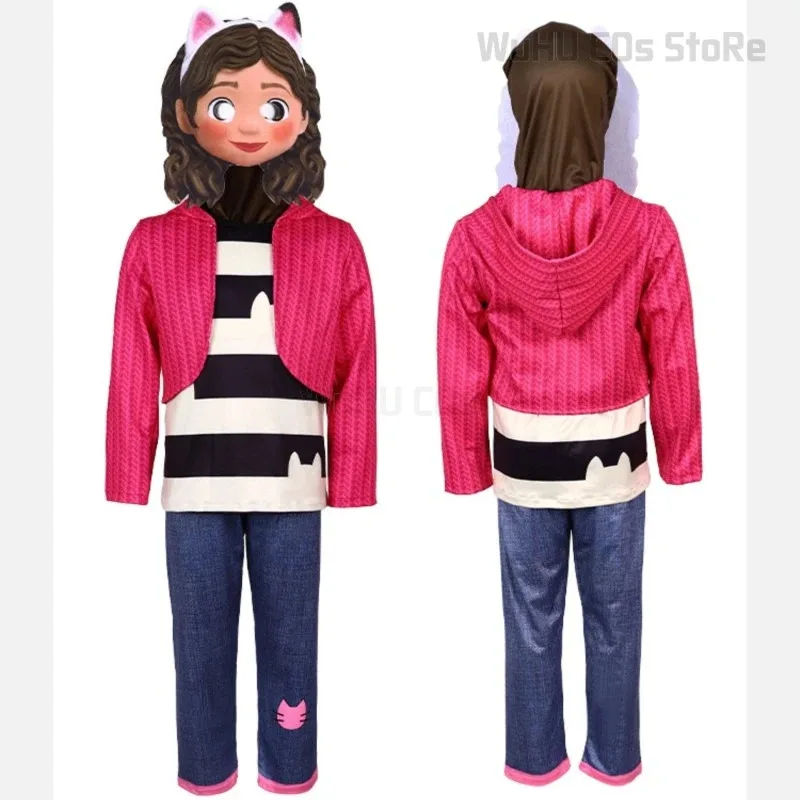 

Детское платье принцессы для косплея Gabby, кукольный домик, детский комбинезон, маска для девочек, карнавальная одежда для Хэллоуина, дня рождения, ролевых игр; 3, k8't