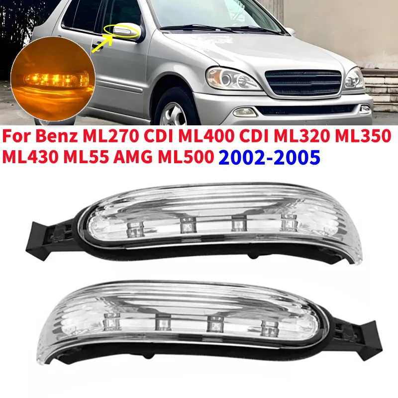 Car Rear View Mirror Turn Signal Lights Repeater Indicator for Mercedes Benz W163 ML270 ML400 ML320 ML350 ML430 ML55 ML500 02-05