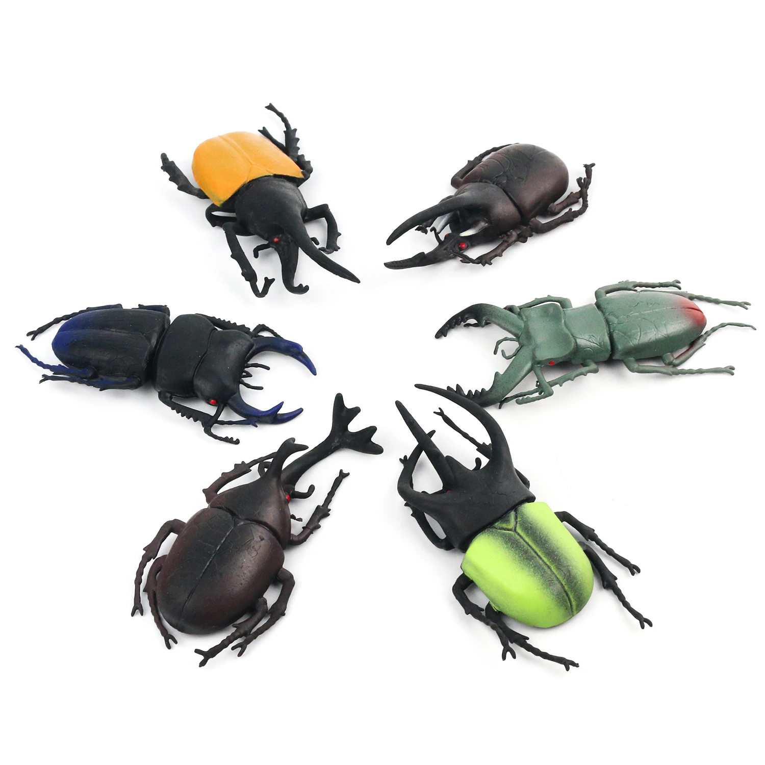 Novel small toys, creative floating beetle decompression and pinching, can be used to tease insects and entertain friends