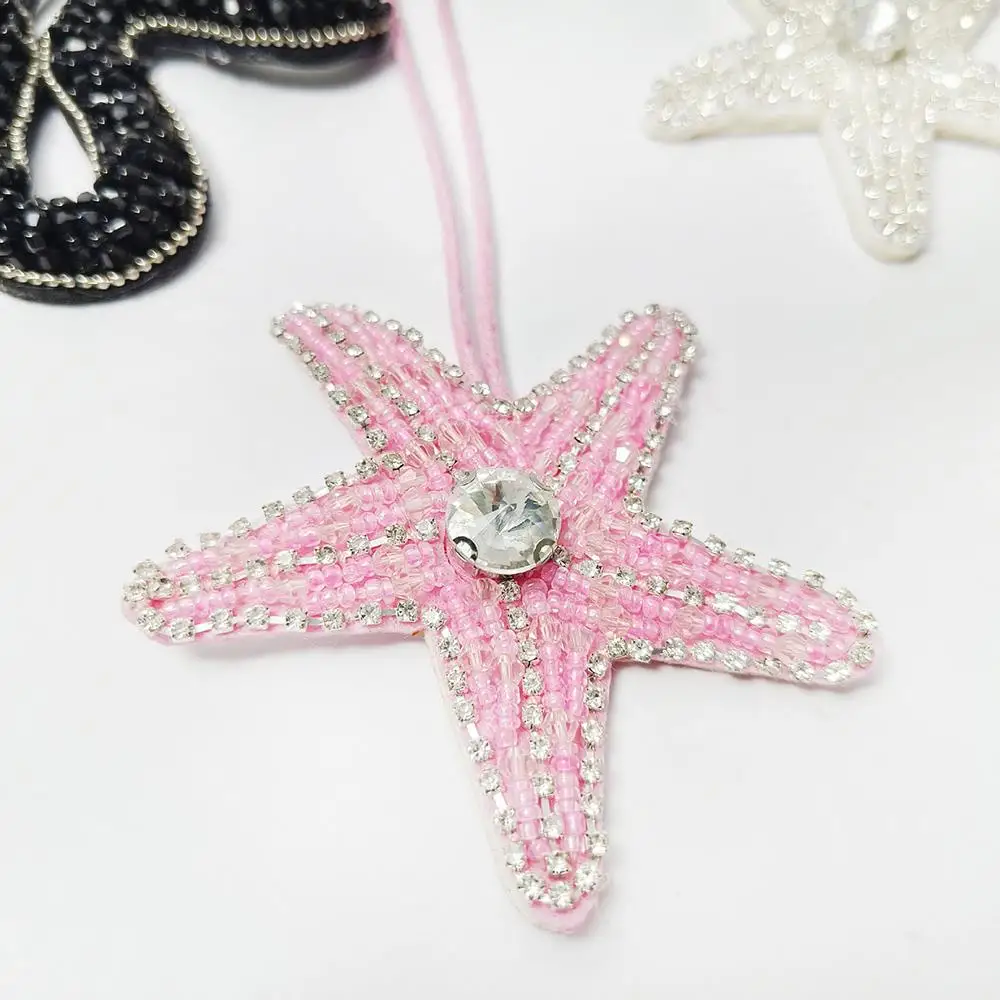 HOT Handmade 3D Sequin Rhinestone Beading Hanging Rope Crystal Patch Cute Coconut Tree Clothing Diy Decoration Charm Applique