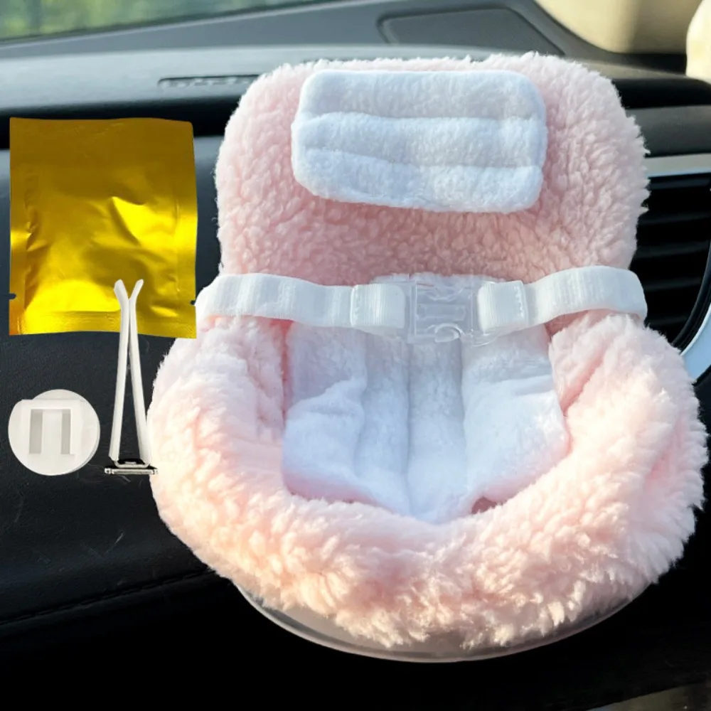 

Durable Doll Car Seat Plastic Cartoon Ornaments Car Doll Safety Seat Only Selling Seat Car Seat Outlet Decor for 17cm Doll