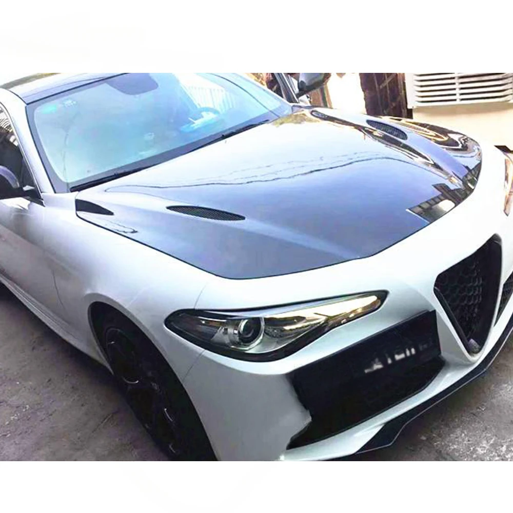 

Carbon Fiber QV Car Engine Hood for Alfa Romeo Giulia Quadrifoglio Verde Sedan 4-Door 2017- 2020custom