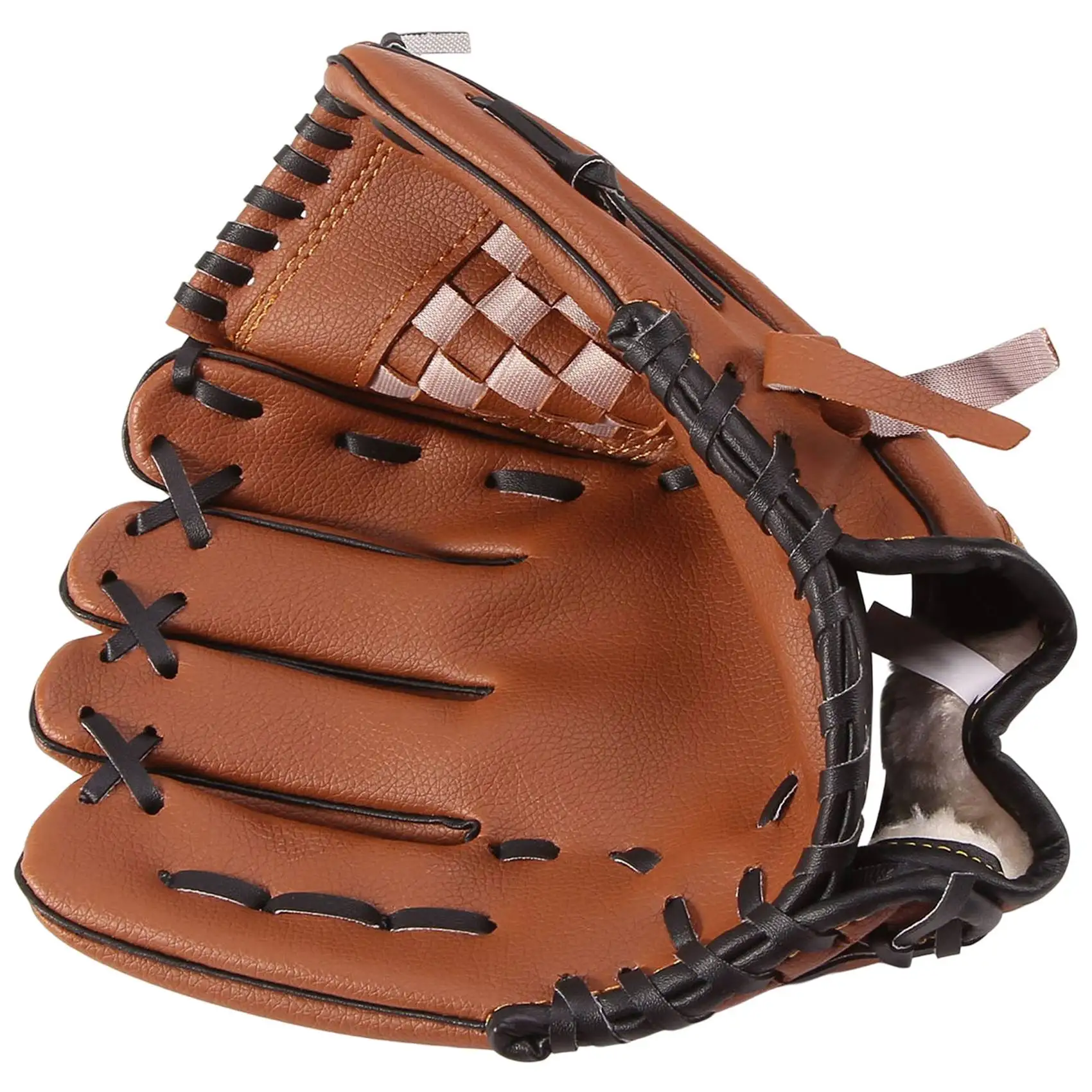 Outdoor Sports 2 Colors Baseball Glove Softball Practice Equipment Right Hand for Adult Man Woman Train,Brown 10.5 Inch