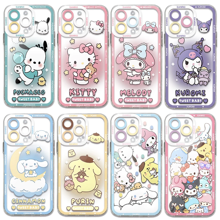 Sanrios Hellos Kittys Cinnamorolls Phone Case For Samsung S24 S23 S22 S21 S20 S10 FE Note20 Note10 Plus Ultra Lite 5GSoft Cover