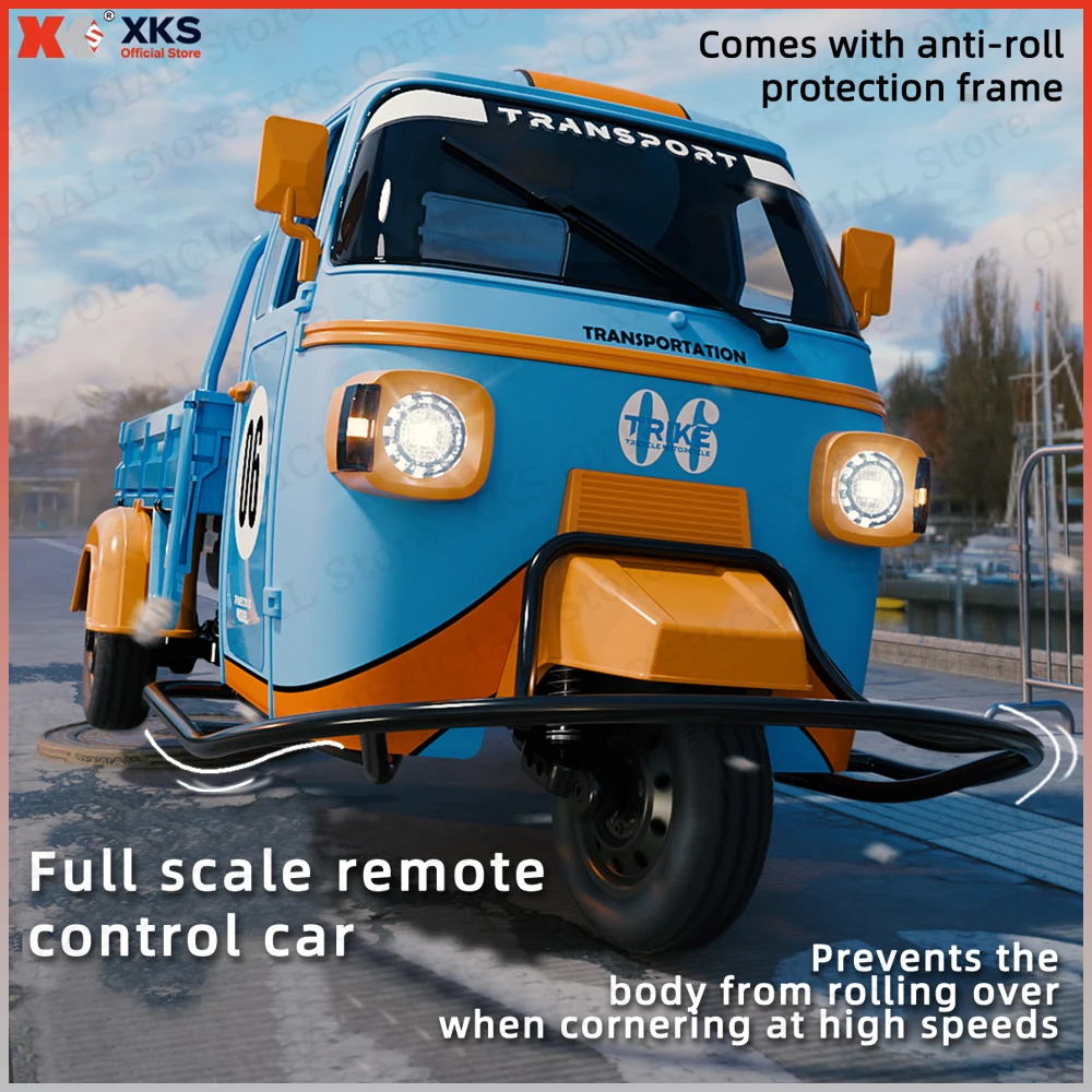 XKS WPL WP22 Moto RC à 3 roues - Véhicule télécommandé à dérive à grande vitesse Dodo, jouet RC électrique rechargeable pour enfants