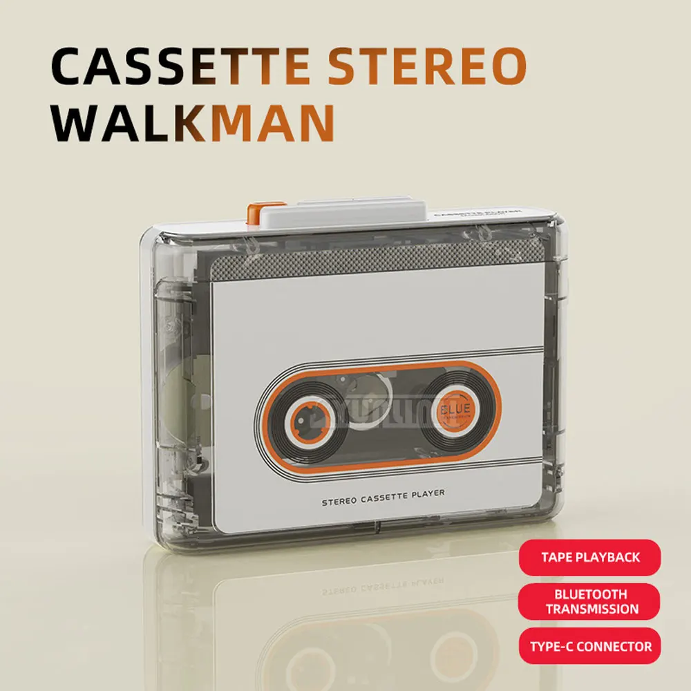 6508 stereo cassette player, portable radio, cassette single-player vintage retro Bluetooth rechargeable