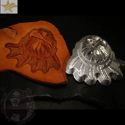 

3D-штамп для тиснения по коже, форма для выдавливания изображения американского орла, инструмент для тиснения по коже, инструмент для вырезания узоров, из алюминиевого сплава, для кожевенного дела