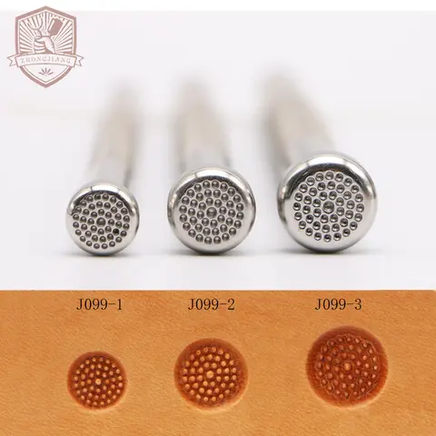 Leather Work Stamping Tool Plane Group Dot Pattern J099 Stamps Leather Carving Stamping Stamps Tool Zhongjiang