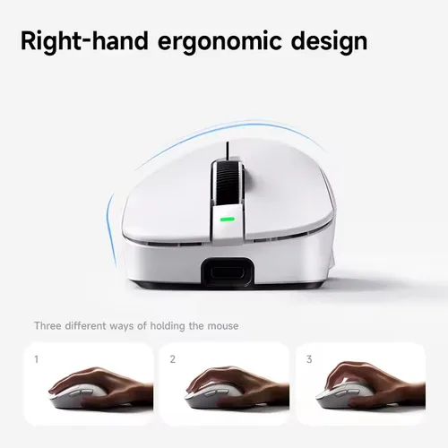 Imagen 2 del producto MCHOSE A7 Ultra RE ratón para juegos multimodo ergonómico inalámbrico Bluetooth Dual 8KHZ ultraligero 500mAh PAW3950 ratones e-sports