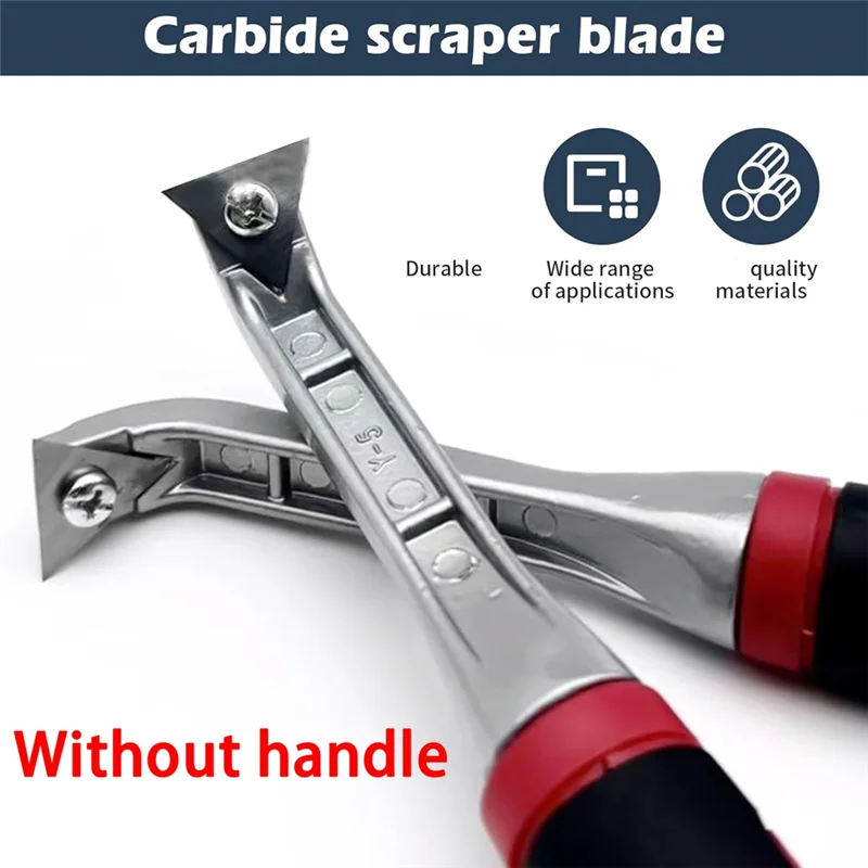 AT19-Paint Scraper 1Inch Triangle 3Pcs Carbide Blades Double-Edged Reversible Replacement Blade