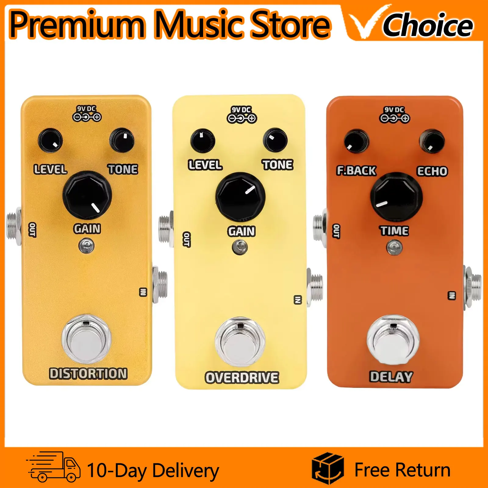 IRIN Overdrive Distortion Delay Effect Pedal Electric Guitar Pedal Effect Metal Mini Pedal for Guitar Bass Parts & Accessories