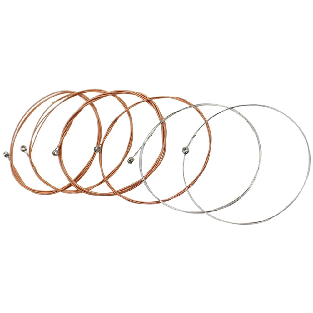 

6Pcs Acoustic Guitar Strings Stainless Steel Replacement Guitar Supplies Warm Tonal Musical Instrument Strings