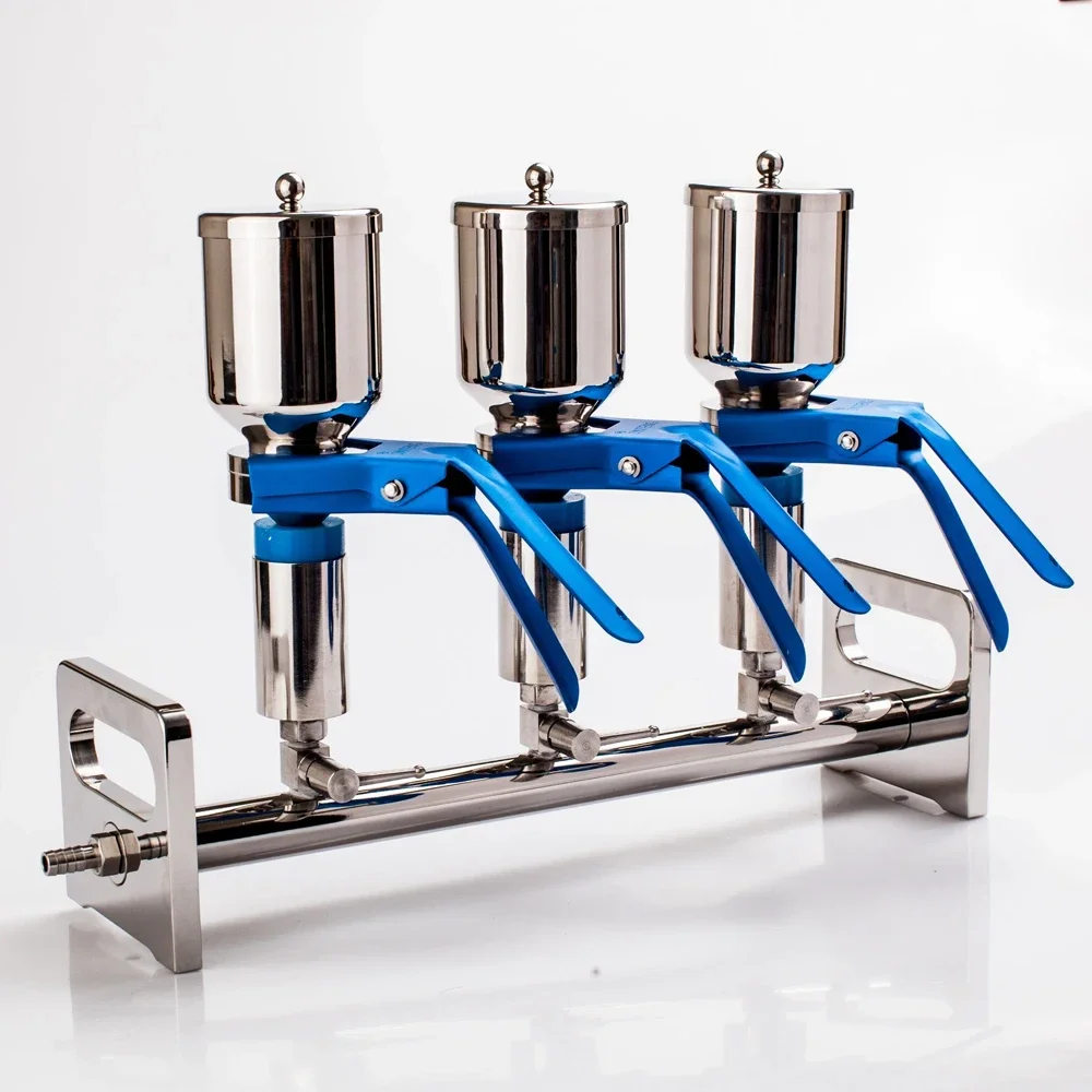 

WEIAI Lab Vacuum Pump Stainless Steel Manifolds Vacuum Filter Solvent Filtration Apparatus MCE Filter Membrane Bottle Top Filter