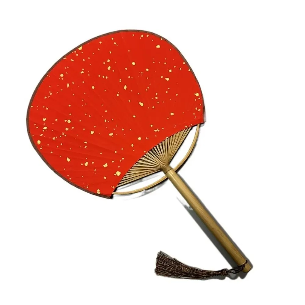 New Creative Vintage Hand Painted Fan Paper Bamboo Handle Blank Hand Fan Room Decorations with Tassels DIY Fan Gift